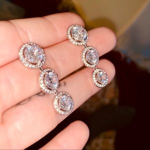 Swarovski tiered earrings